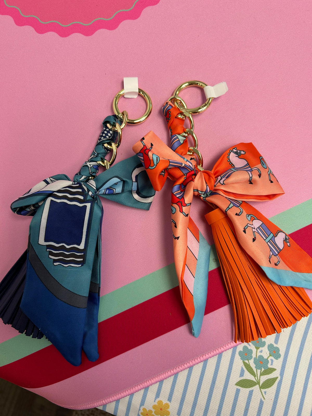 SCARF YEAR OF THE HORSE CHARM - ORANGE