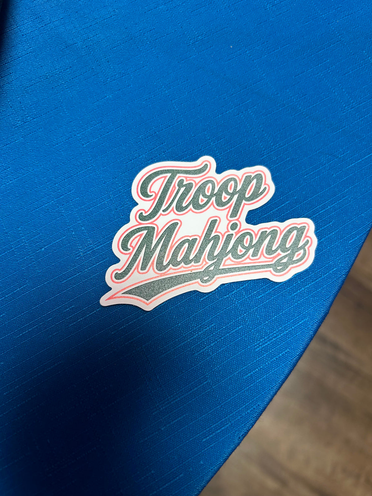 TROOP MAHJONG BASEBALL LOGO STICKER