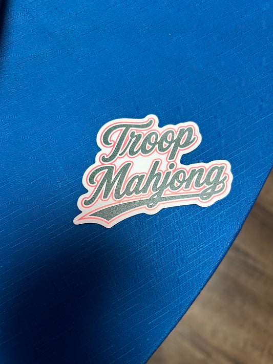 Troop Mahjong Baseball Logo Sticker
